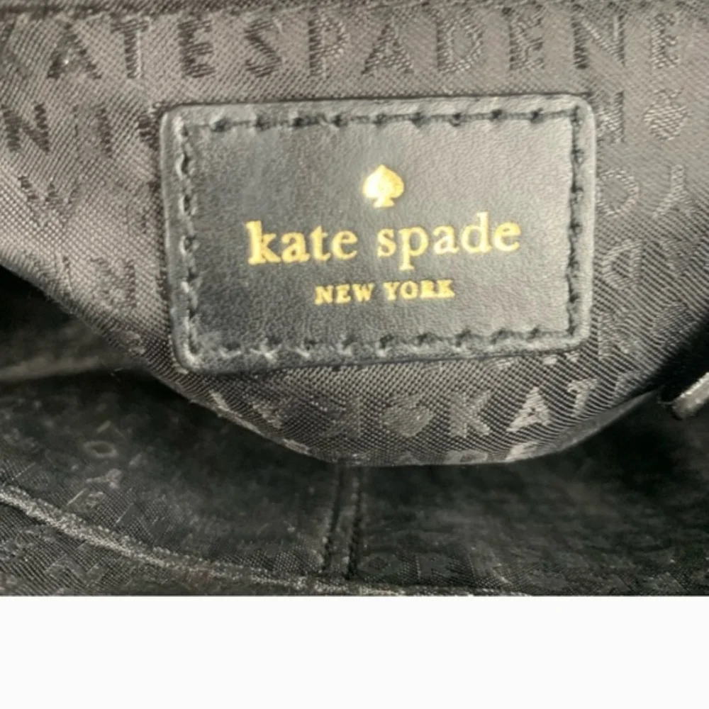 BNWOT Kate Spade Grove Street "Carli" Black, Pink, Cream White Striped Satchel - Picture 4 of 10